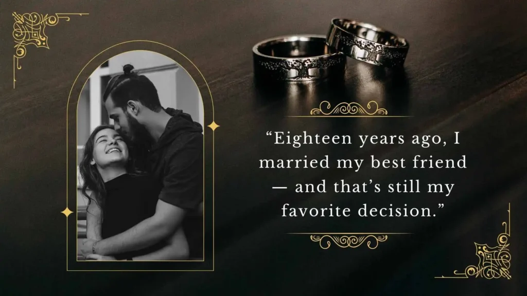 18th Wedding Anniversary Quotes for Husband