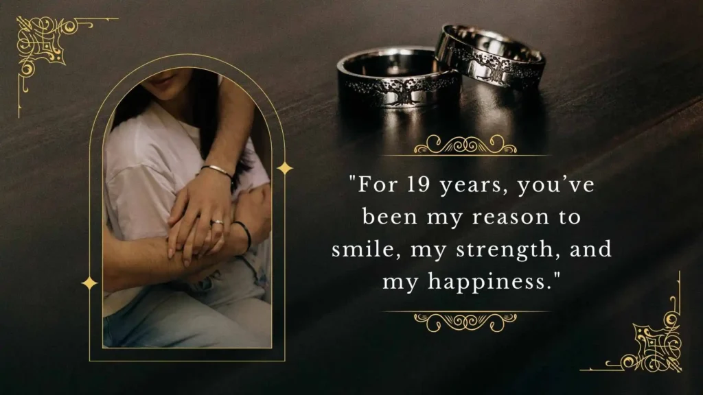 19th Wedding Anniversary Quotes for Wife