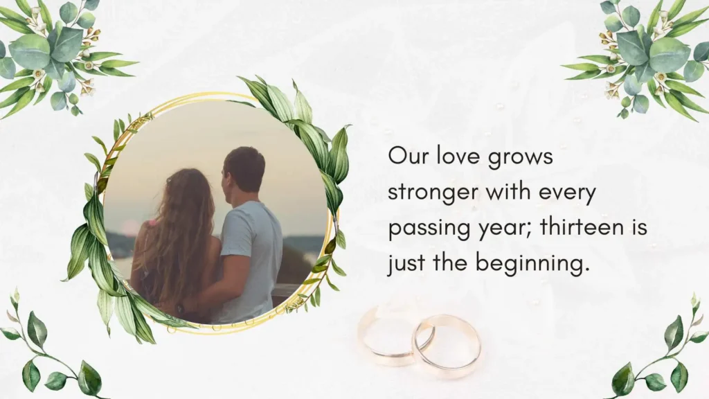 Romantic 13th Wedding Anniversary Quotes
