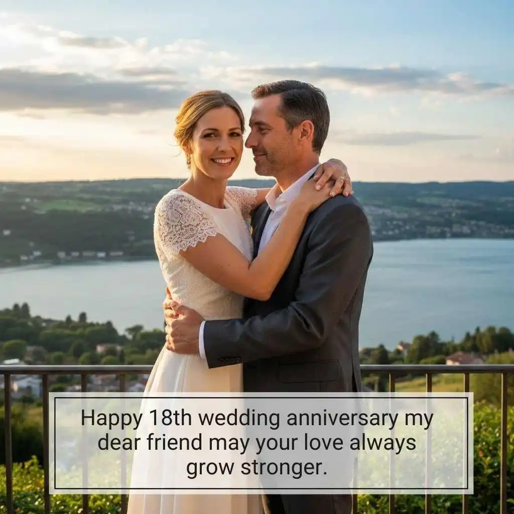 18th Wedding Anniversary Wishes To Friend