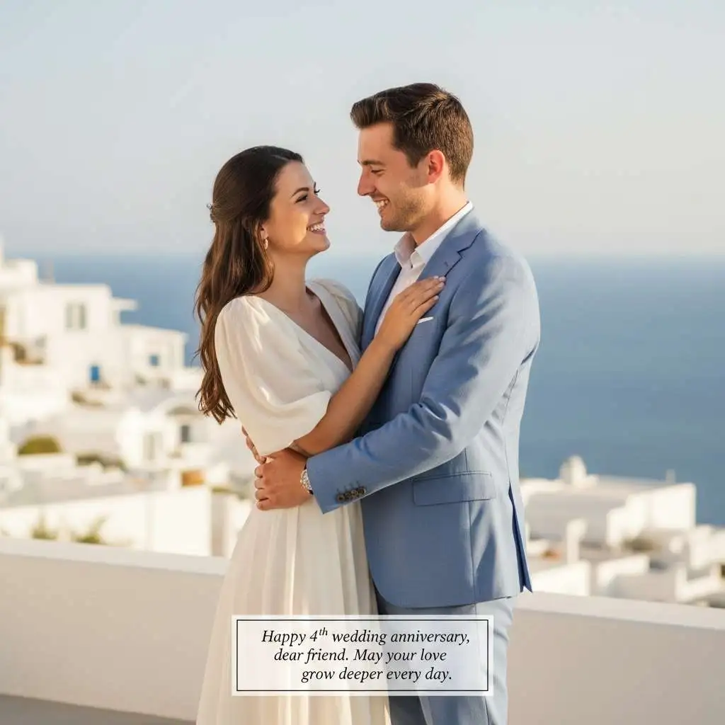 4th Wedding Anniversary Wishes For Friend