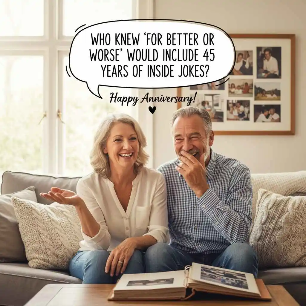 Funny 45th Wedding Anniversary Quotes