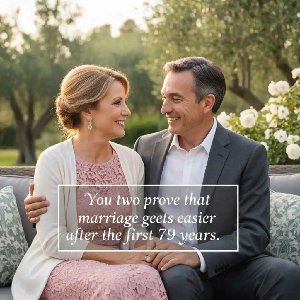 Lighthearted 79th Wedding Anniversary Quotes