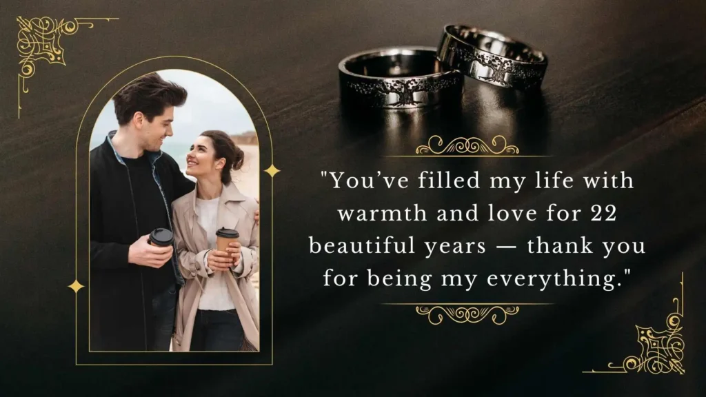 22nd Wedding Anniversary Quotes for Wife