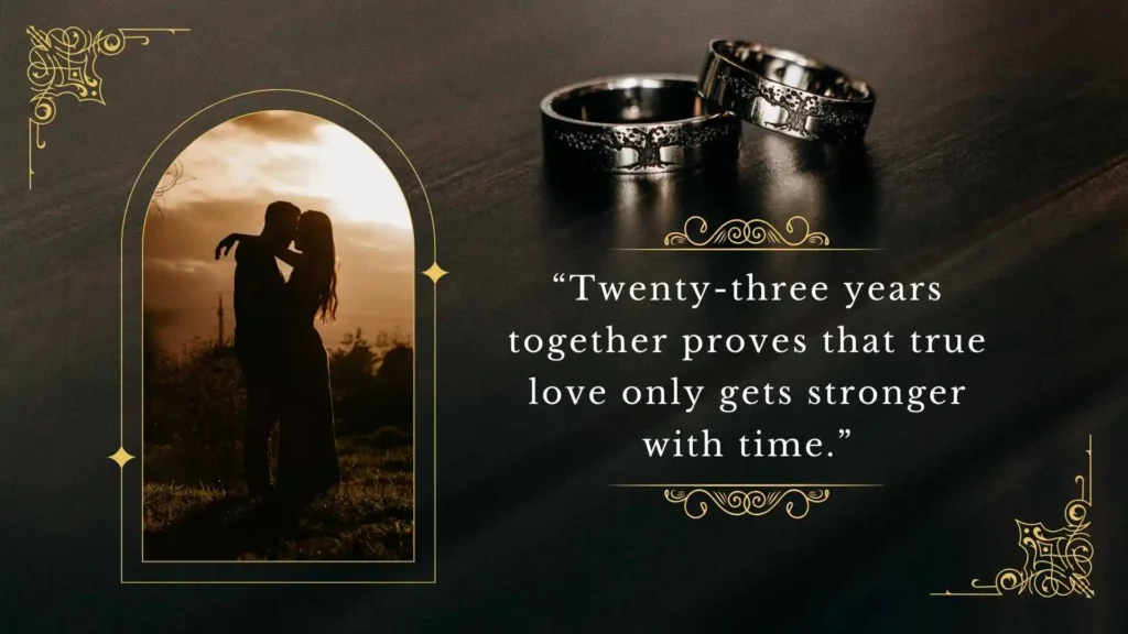 23rd Wedding Anniversary Quotes for Couples
