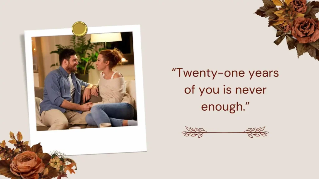 Short 21st Wedding Anniversary Quotes