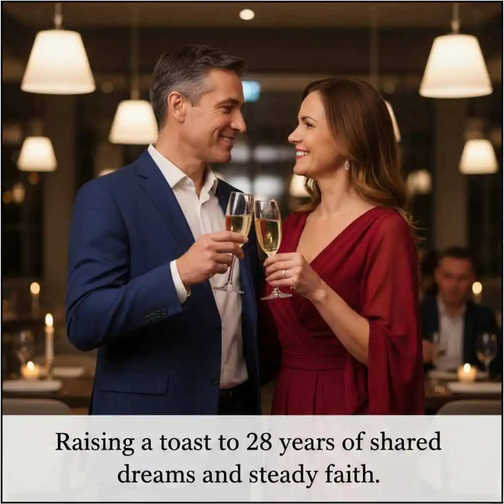 Cheers To 28 Years Of Togetherness Quotes