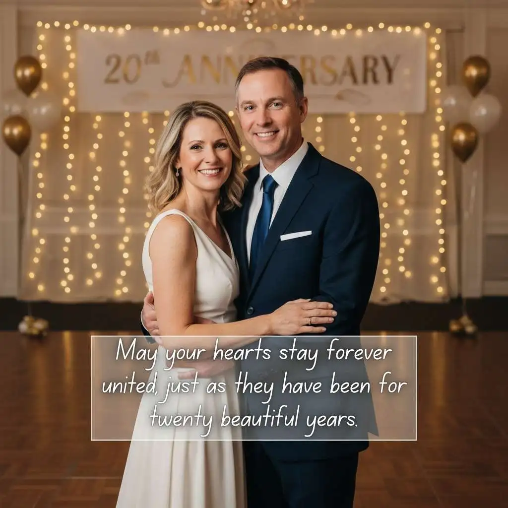 20th Wedding Anniversary Wishes for Parents