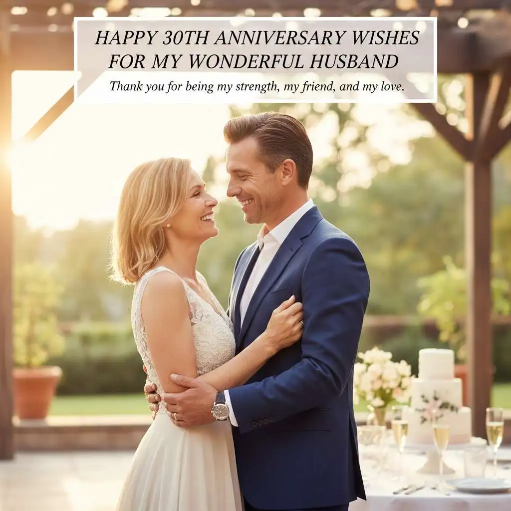Happy 30th Anniversary Wishes for Husband