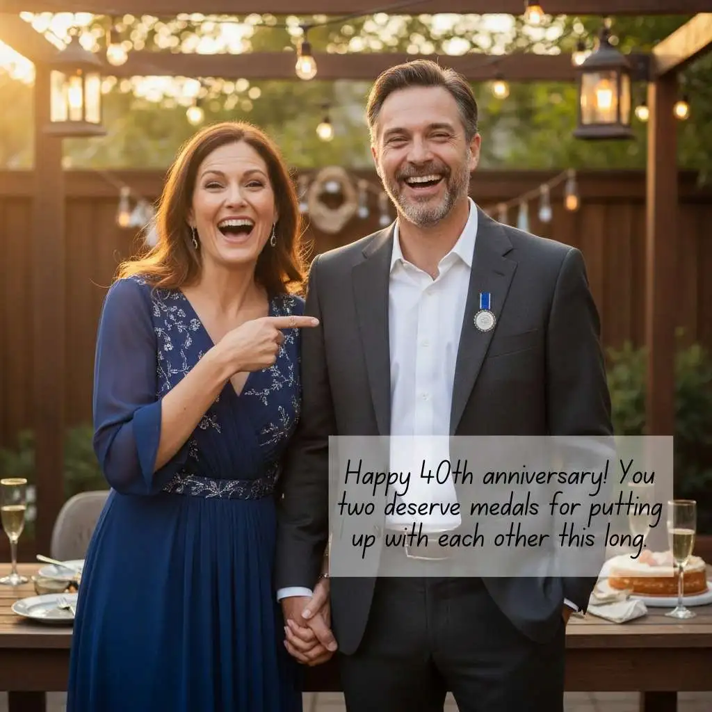 Funny Happy 40th Anniversary Wishes