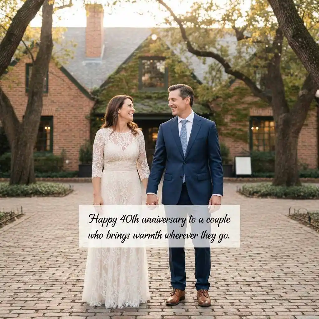 Happy 40th Anniversary Wishes for Friends