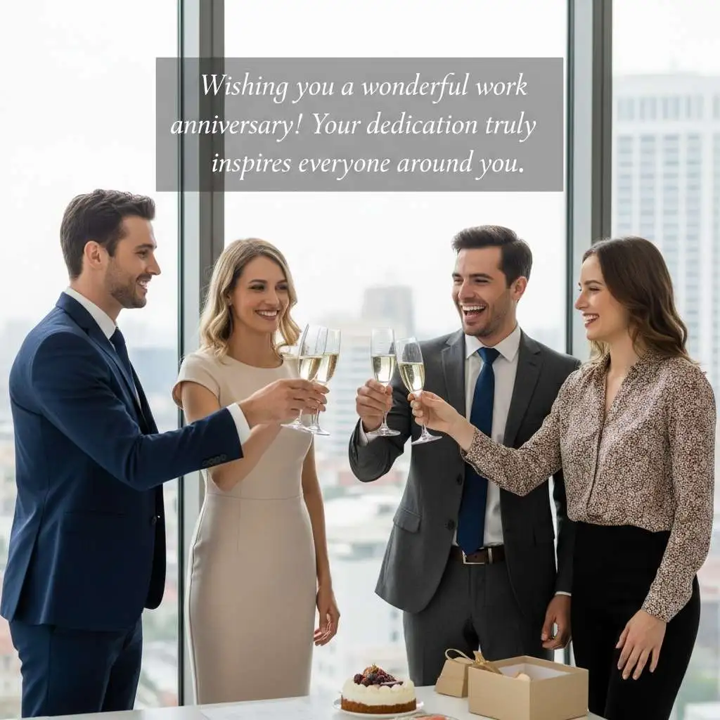 Professional Coworker Anniversary Wishes
