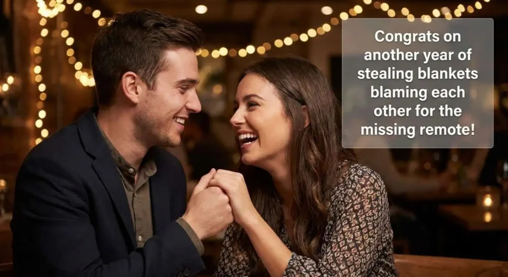 Funny Wedding Anniversary Wishes for Couple to Laugh Together