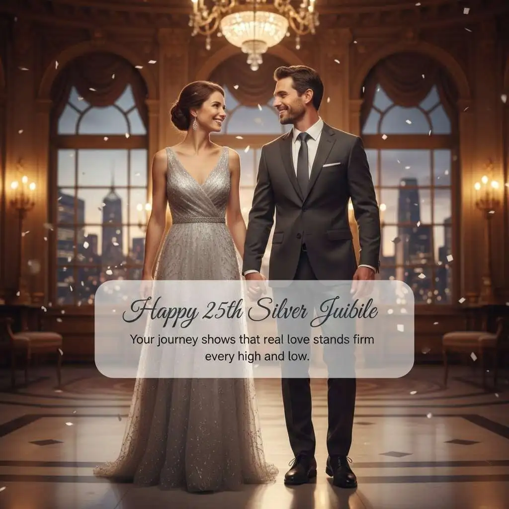 Silver Jubilee Anniversary Wishes for Couples