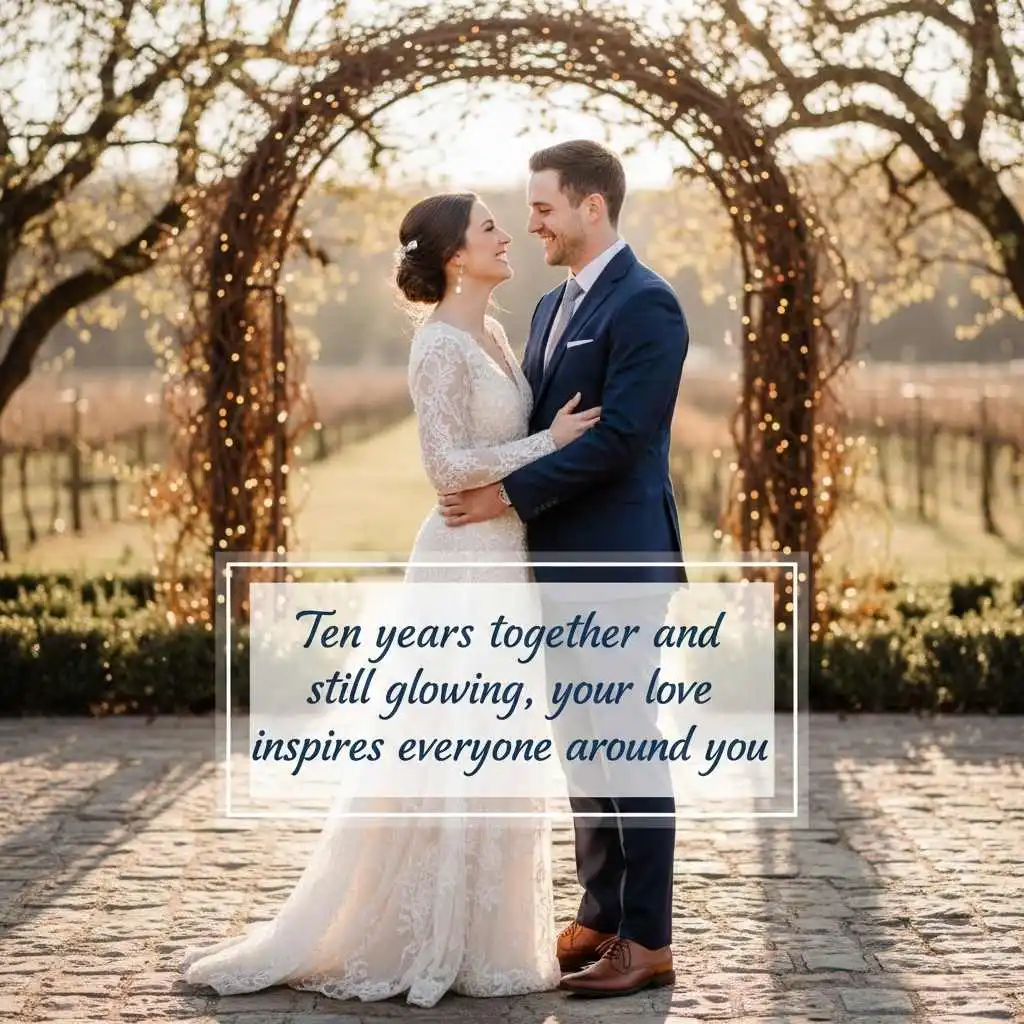 Happy 10th Anniversary Wishes for Friends