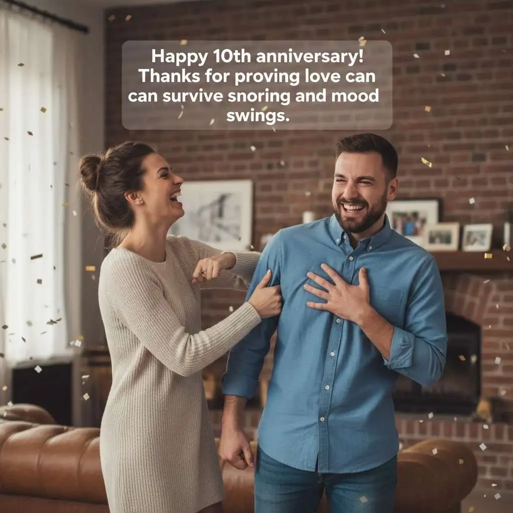 Funny Happy 10th Anniversary Wishes