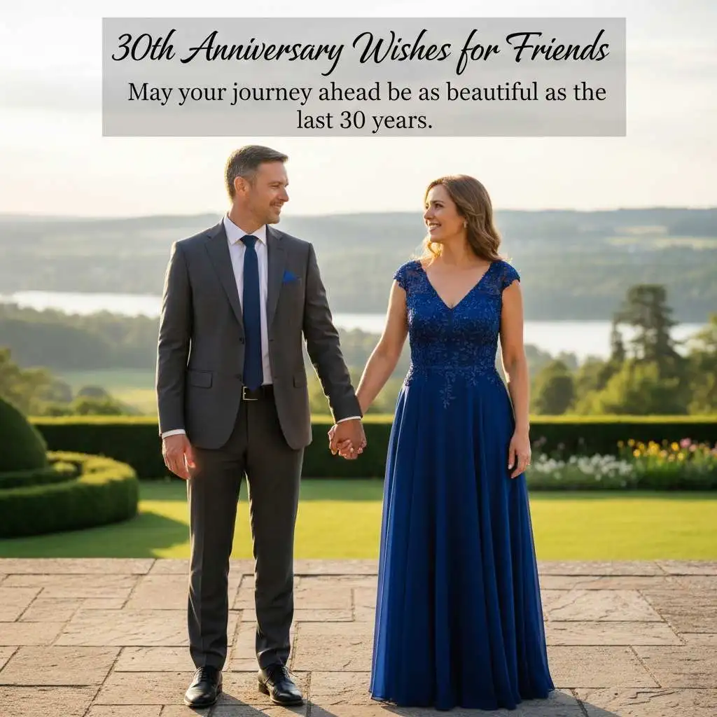30th Anniversary Wishes for Friends