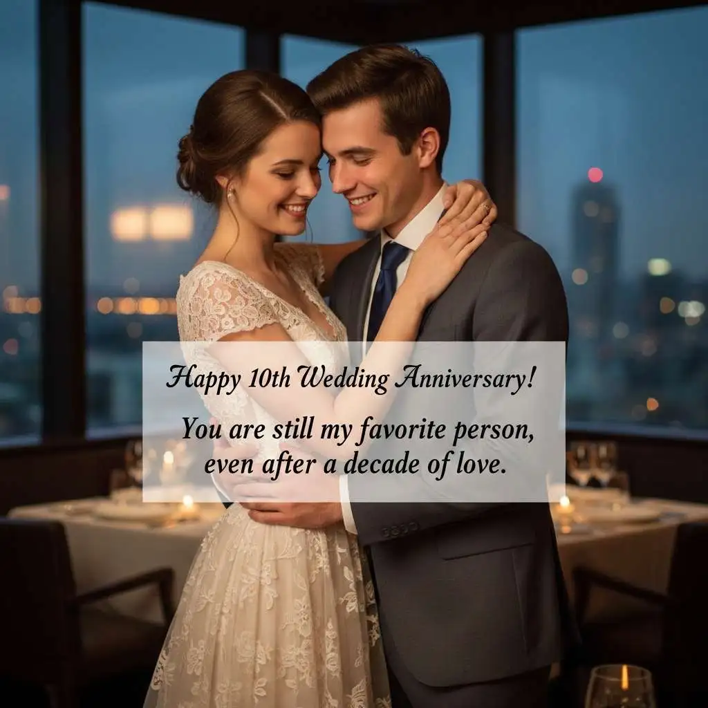 Romantic 10th Wedding Anniversary Wishes