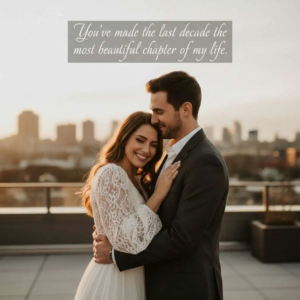 10th Wedding Anniversary Wishes for Wife