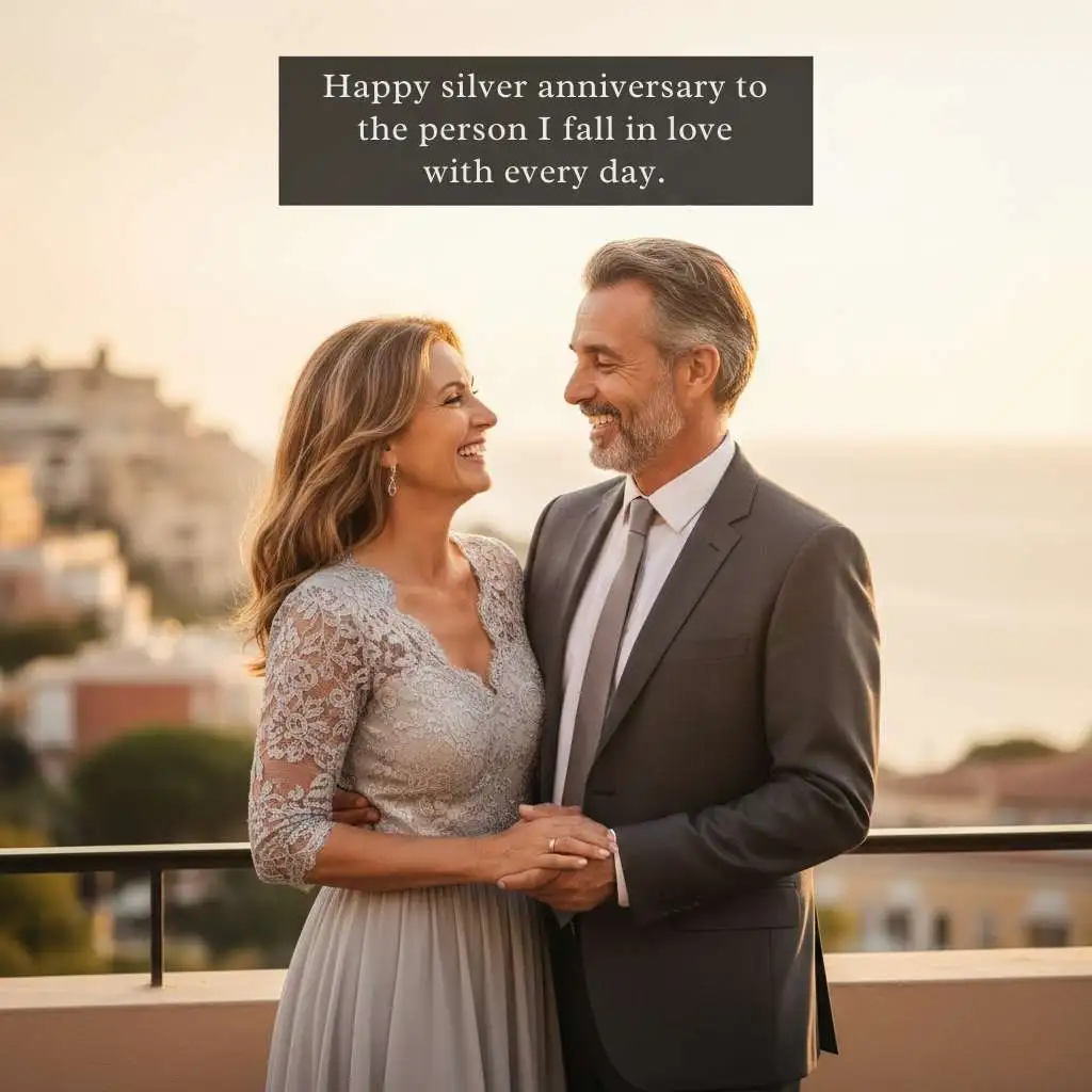 25th Wedding Anniversary Wishes for Husband or Wife