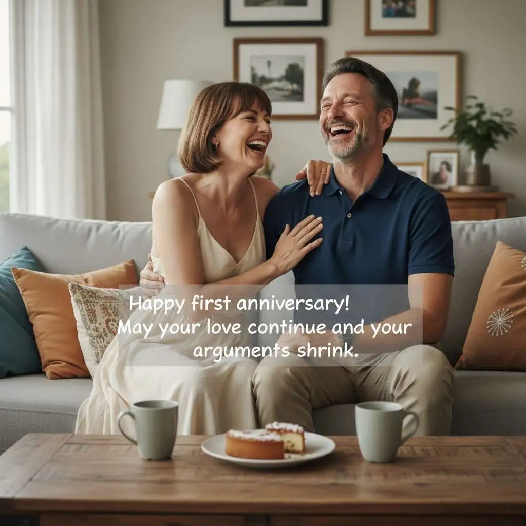 Funny Happy First Anniversary Wishes