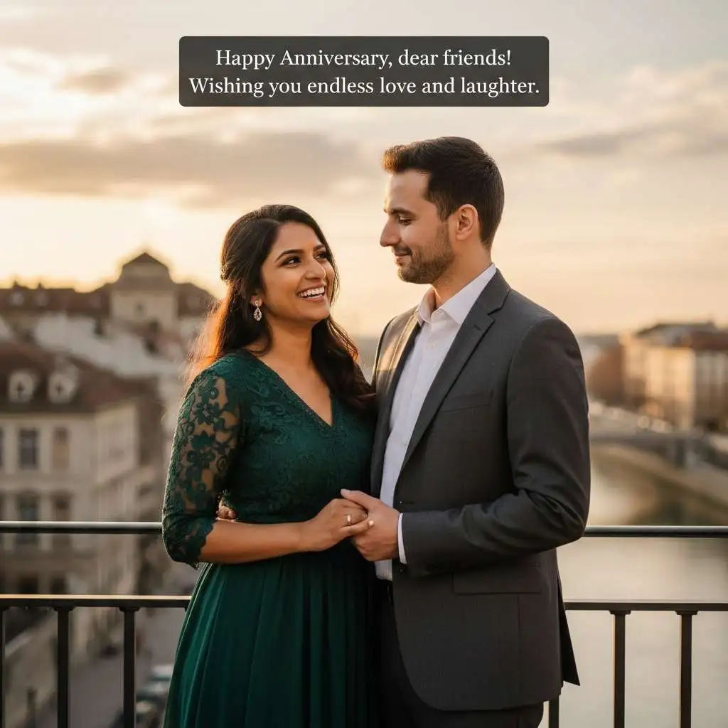 WhatsApp Wedding Anniversary Wishes for Friends
