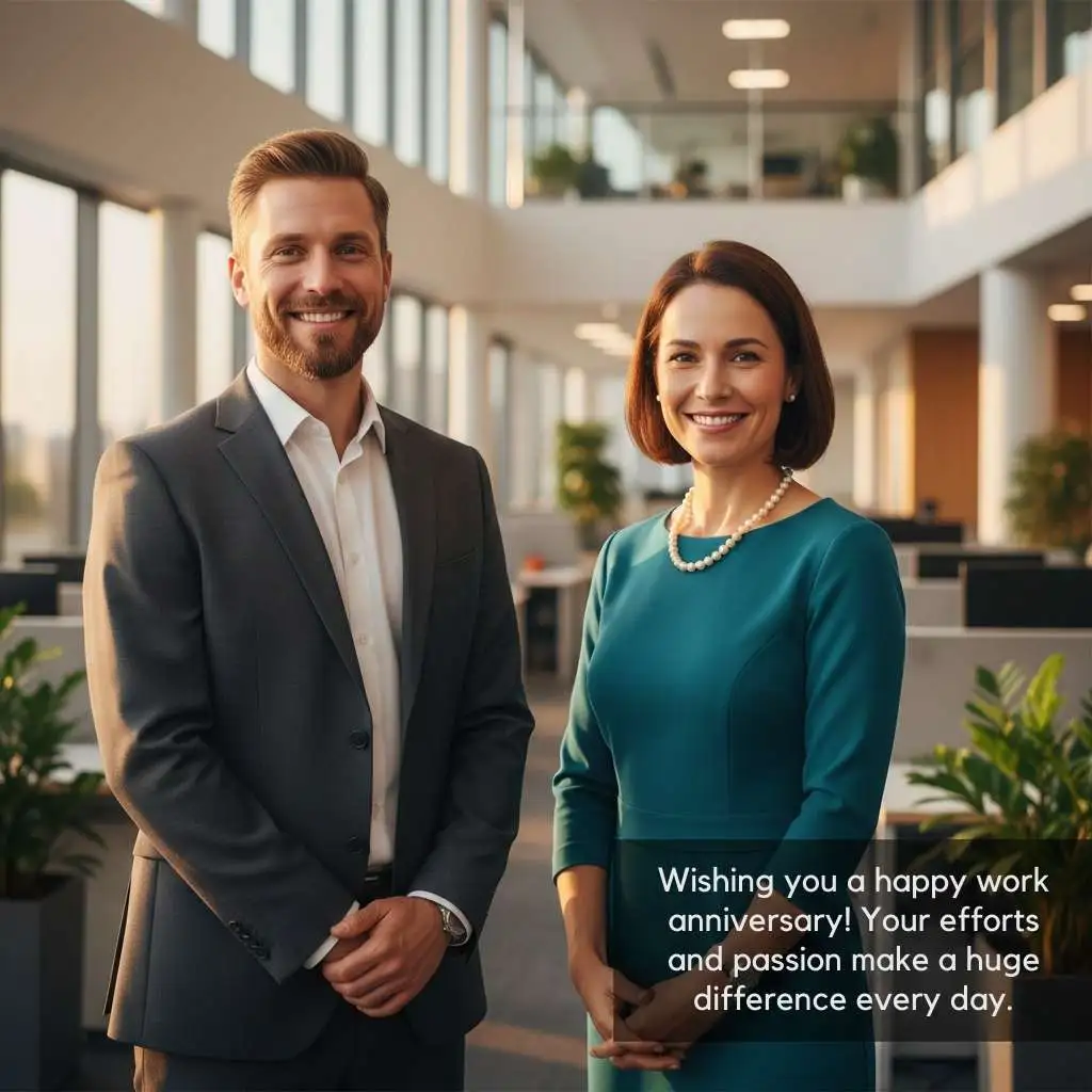 Heartfelt Work Anniversary Wishes to Employee