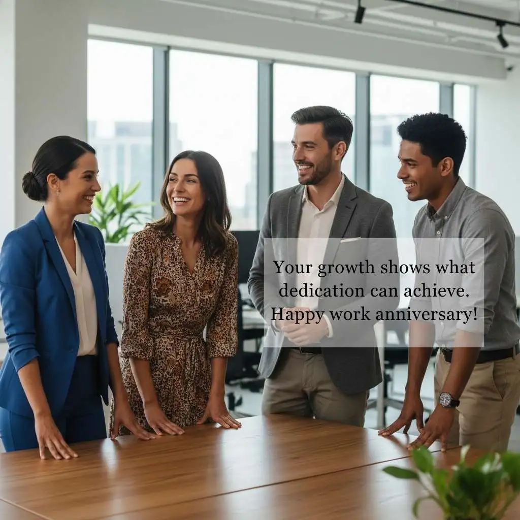 Inspirational Work Anniversary Wishes to Colleagues