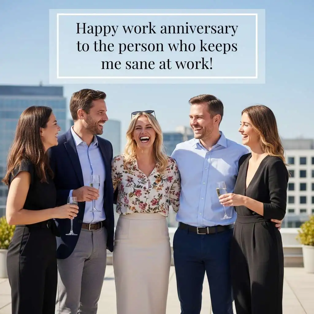 Work Anniversary Wishes to Colleagues Who Became Friends