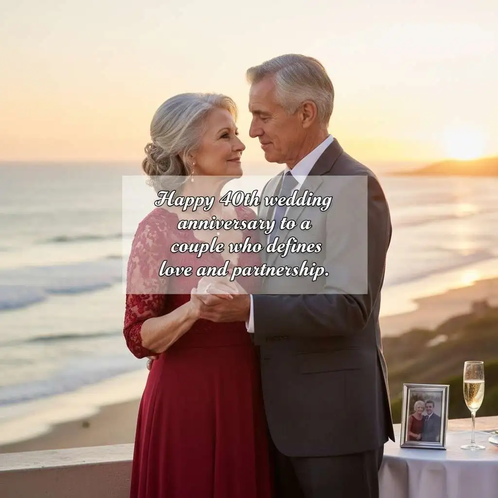 40th Wedding Anniversary Wishes for Couple