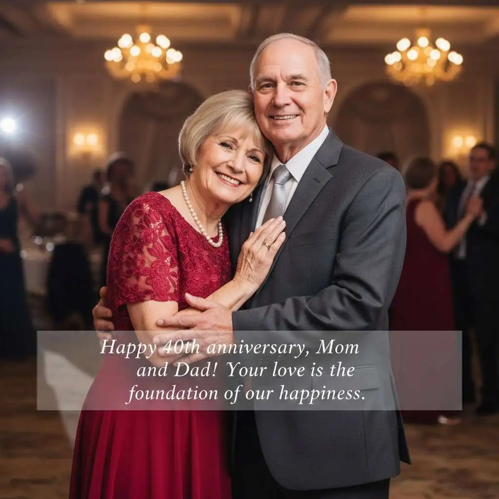 40th Wedding Anniversary Wishes for Parents