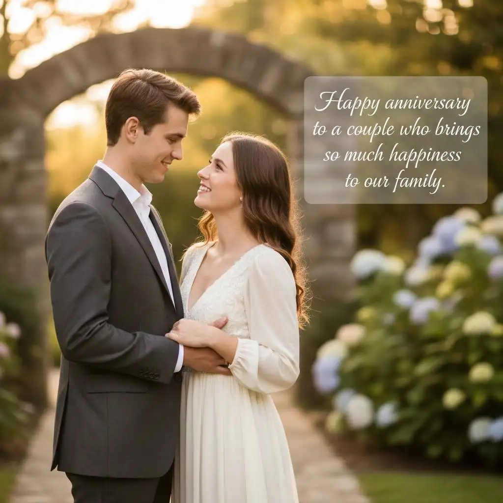 Heartfelt Anniversary Wishes to Son and Daughter in Law