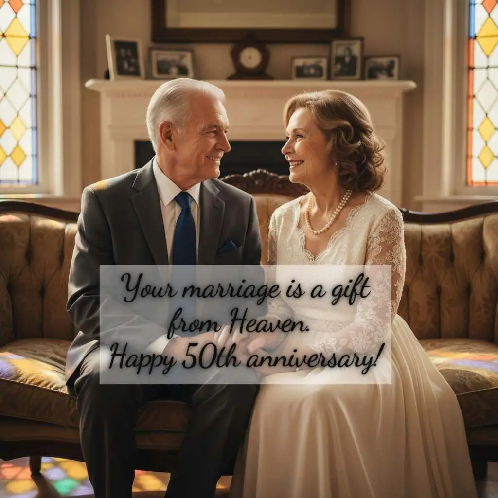 Religious 50th Wedding Anniversary Wishes for Parents