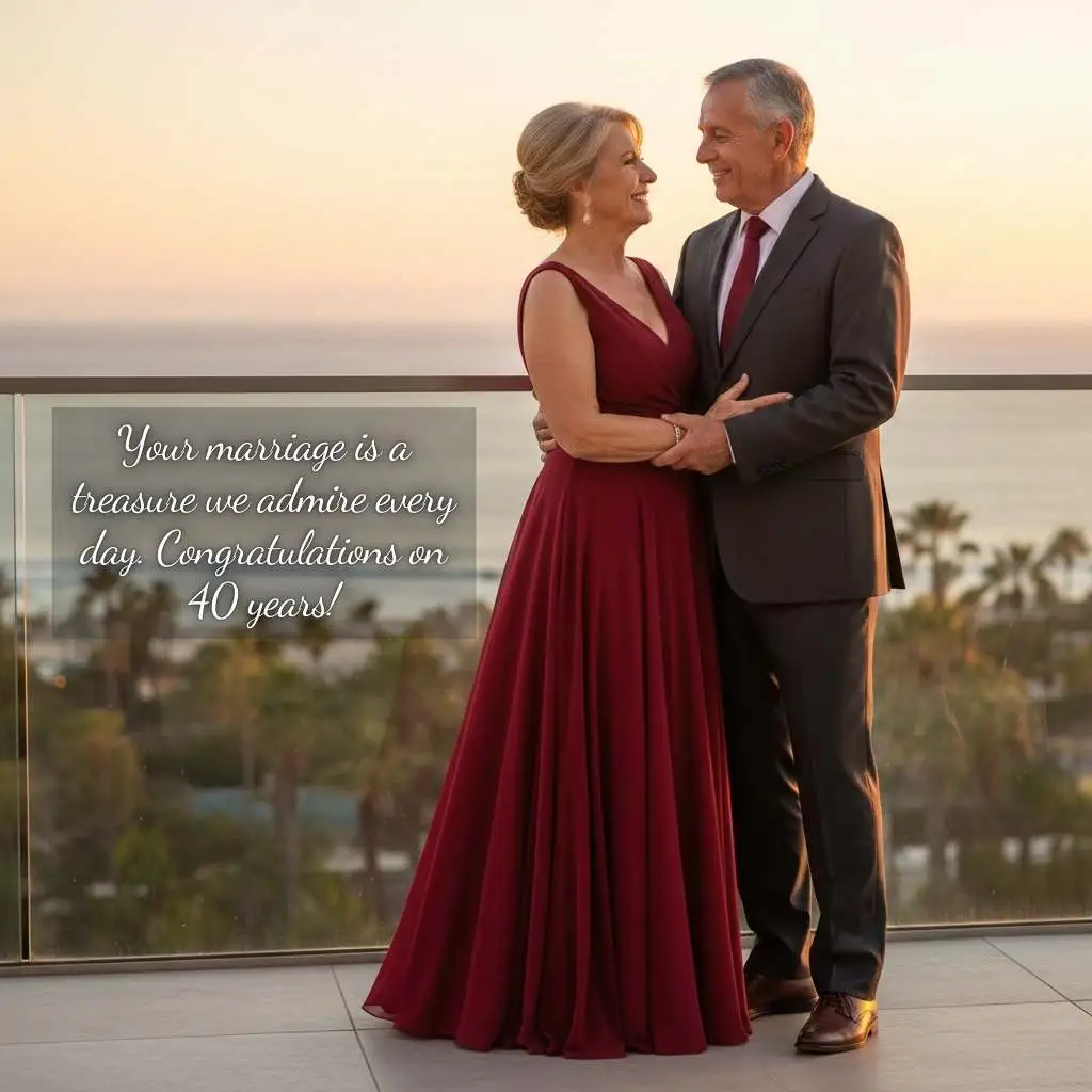 40th Anniversary Wishes for Parents