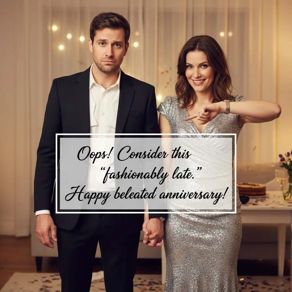 Funny Belated Anniversary Wishes