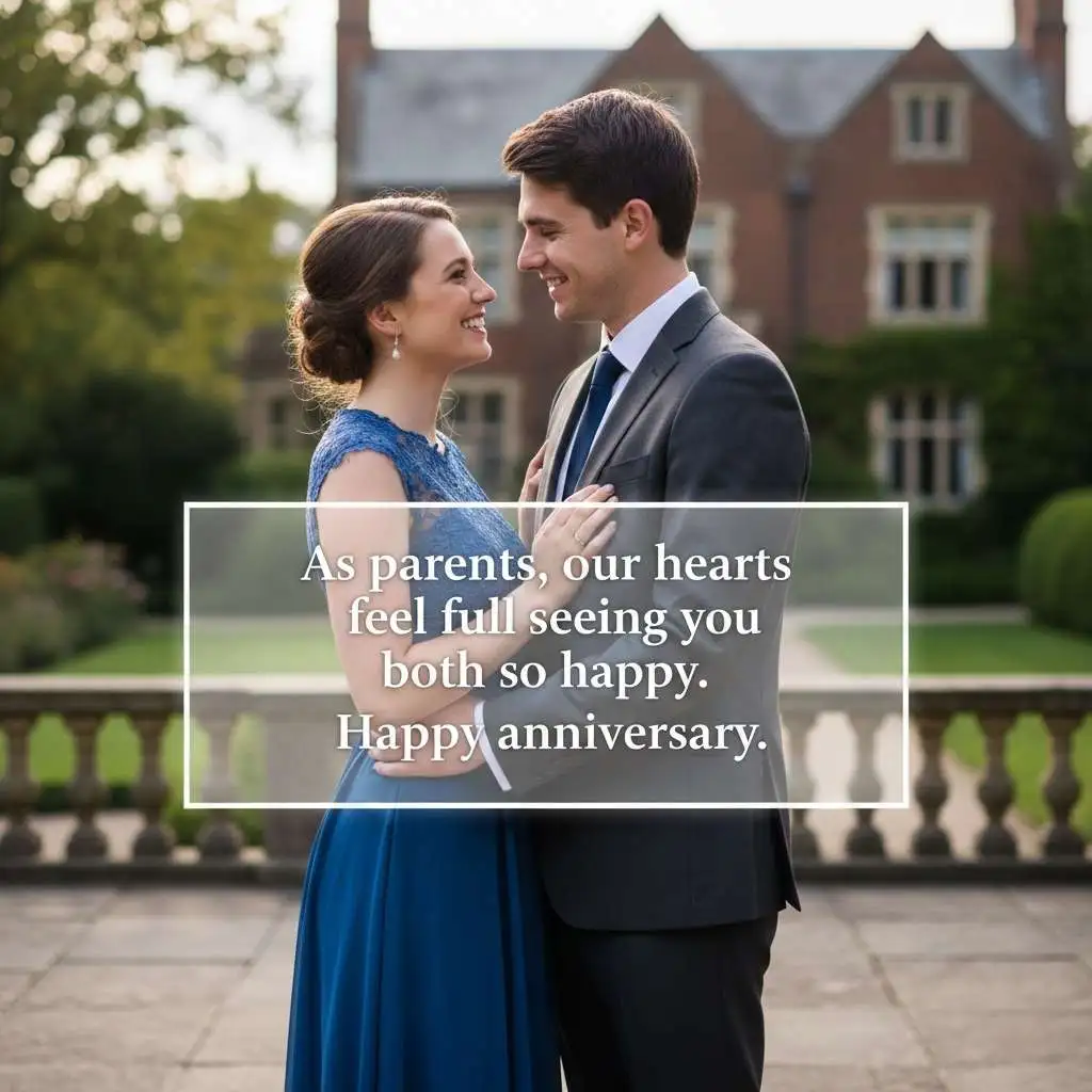Anniversary Wishes to Son and Daughter in Law from Parents