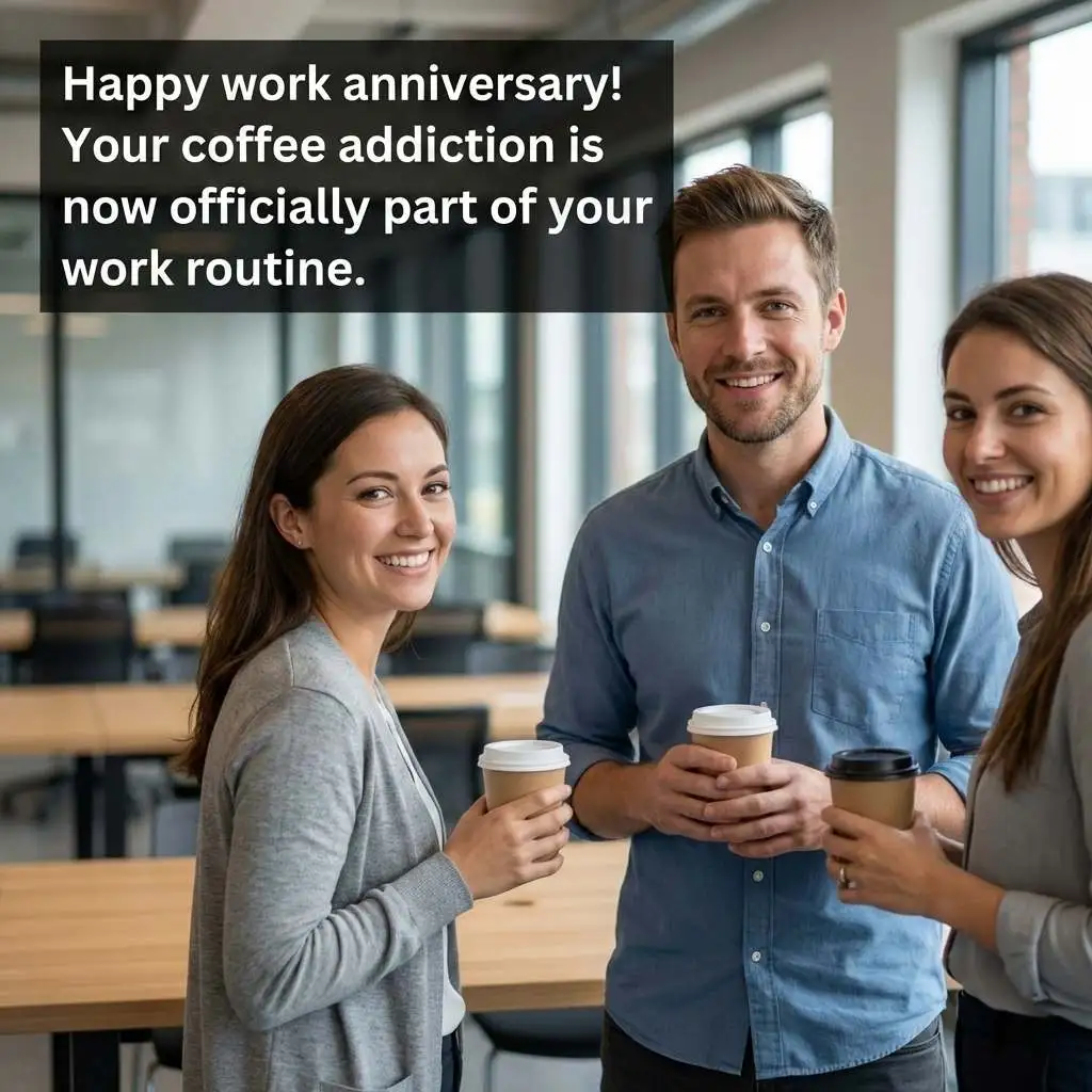 Funny Work Anniversary Wishes to Friend