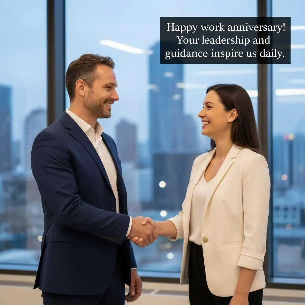 Professional Work Anniversary Wishes for Boss