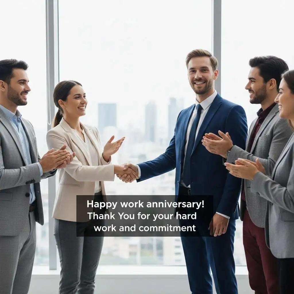 Professional Work Anniversary Wishes for Employee