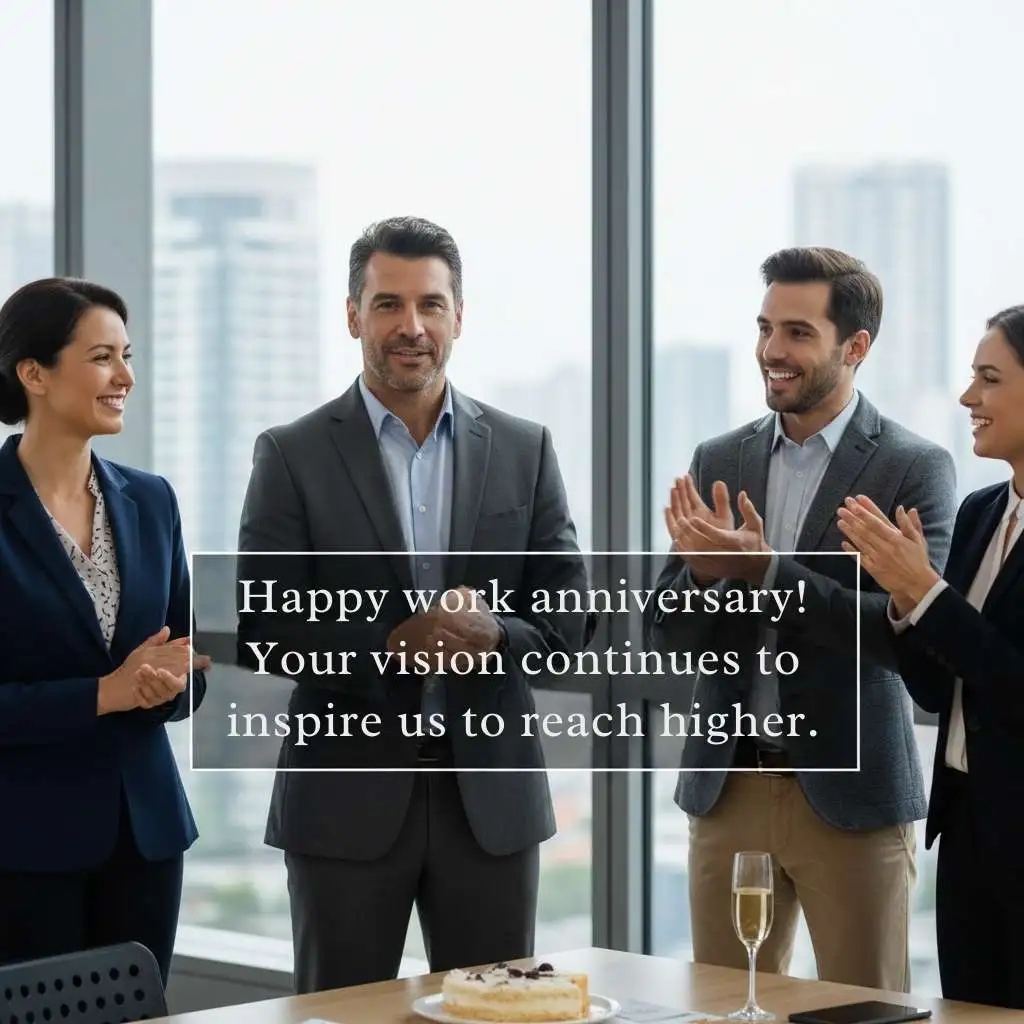 Inspirational Work Anniversary Wishes to Boss