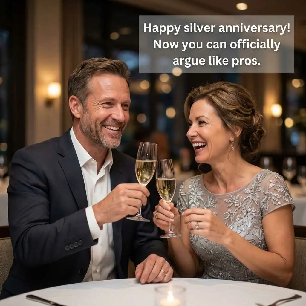 Funny Happy 25th Anniversary Wishes