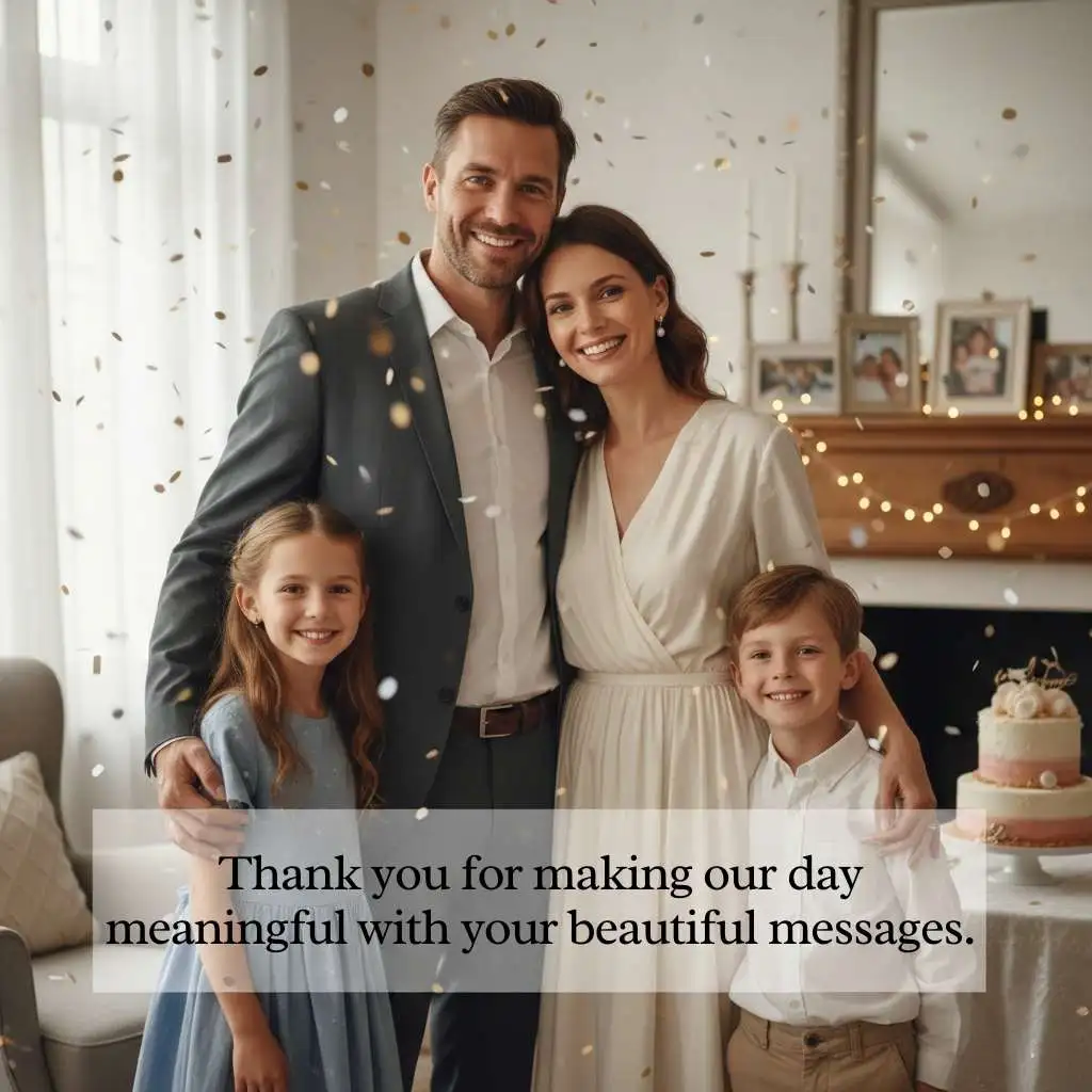 Thank You for Anniversary Wishes from Family