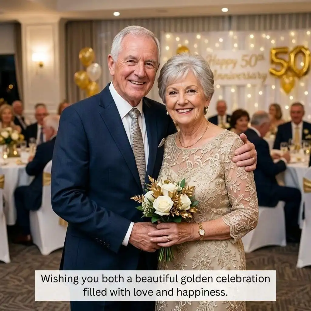 Short 50th Wedding Anniversary Wishes For Couple