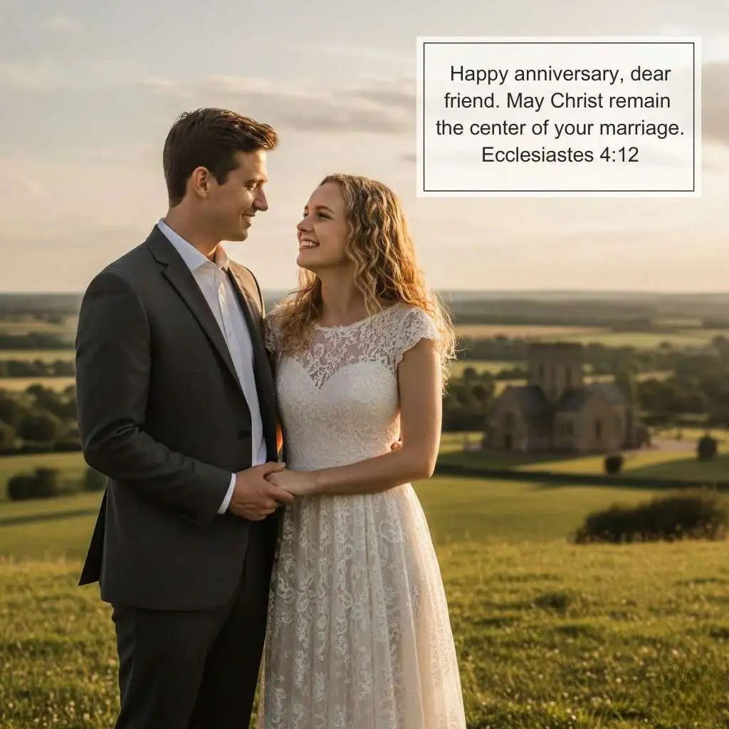 Short Christian Wedding Anniversary Wishes With Bible Verses for Friend