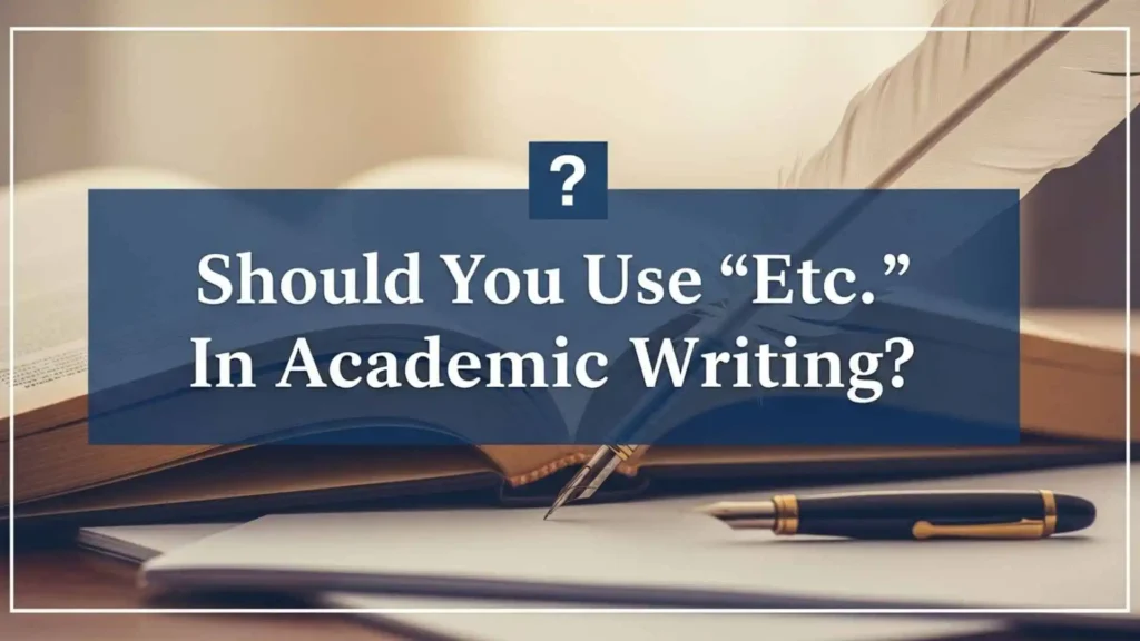 Should You Use Etc in Academic Writing