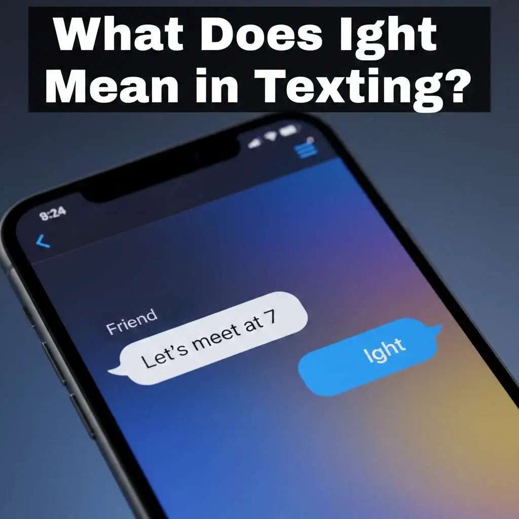 What Does Ight Mean in Texting