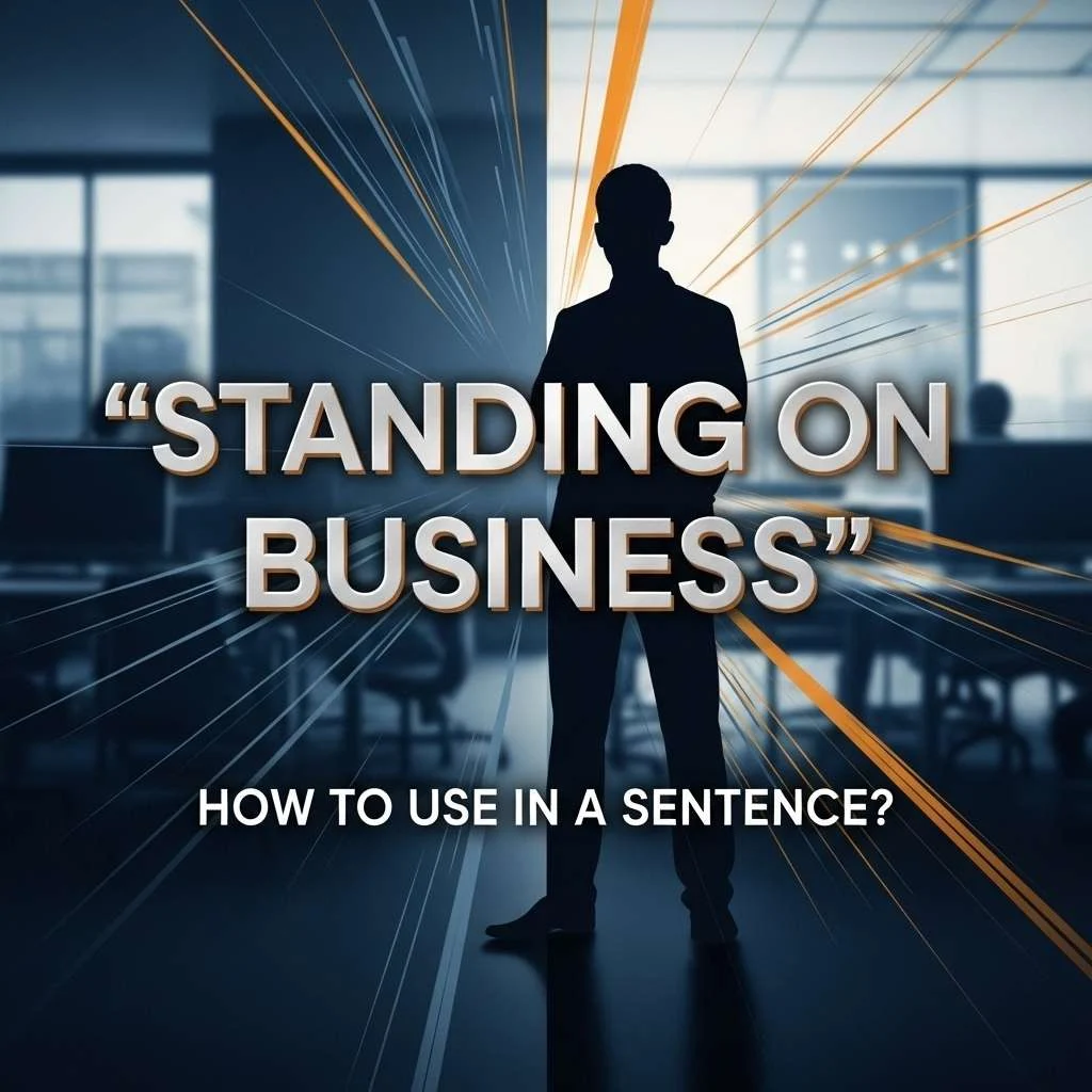 How to Use Standing on Business in a Sentence
