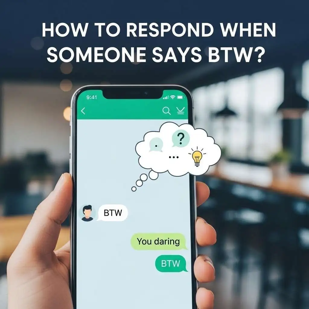 How to Respond When Someone Says BTW