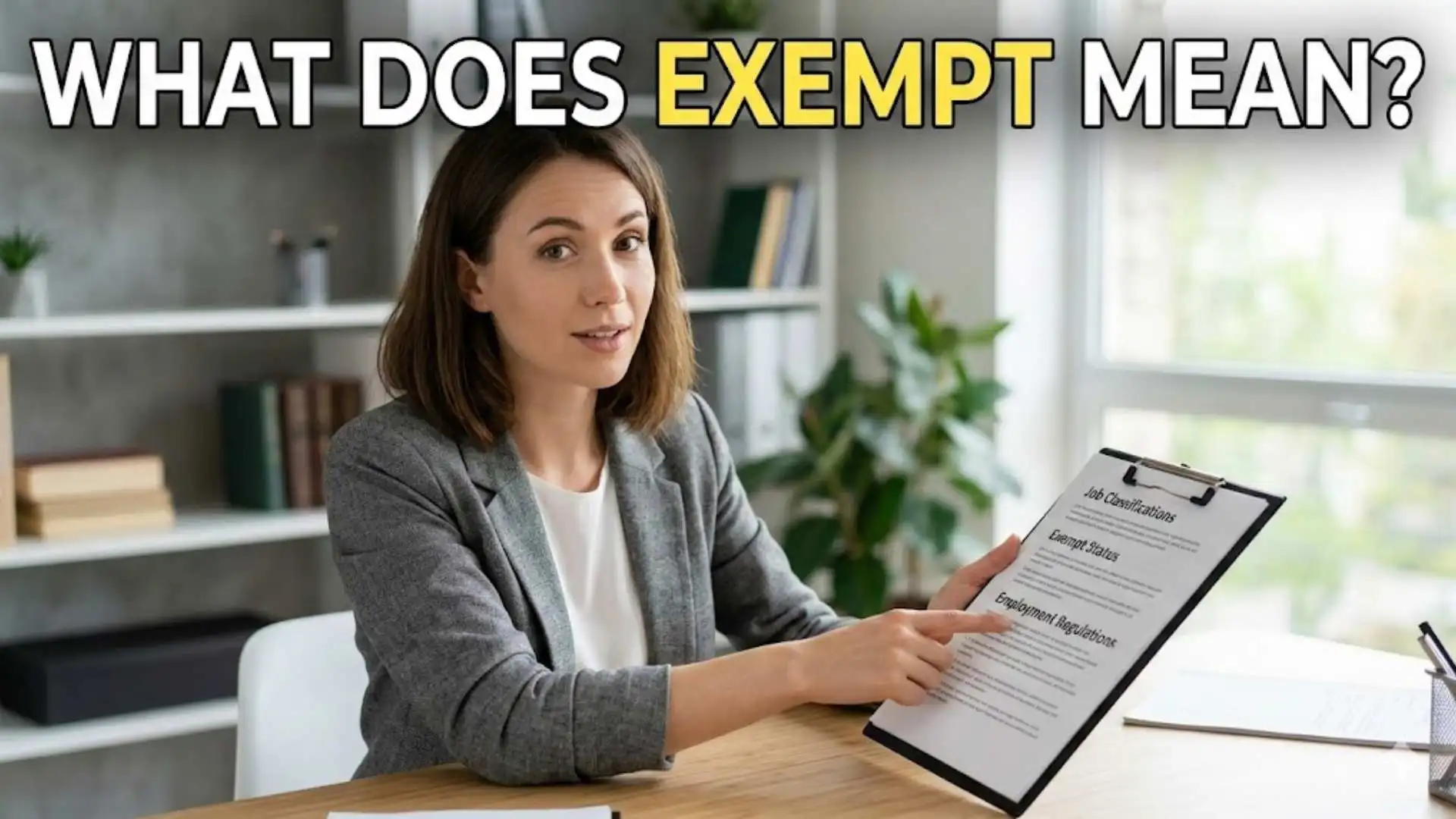 What Does Exempt Mean